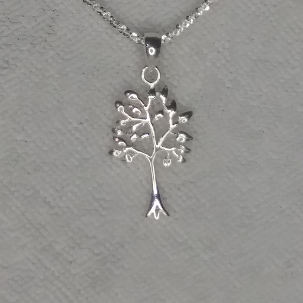 Women's 925 Silver Tree of Life pendant chain